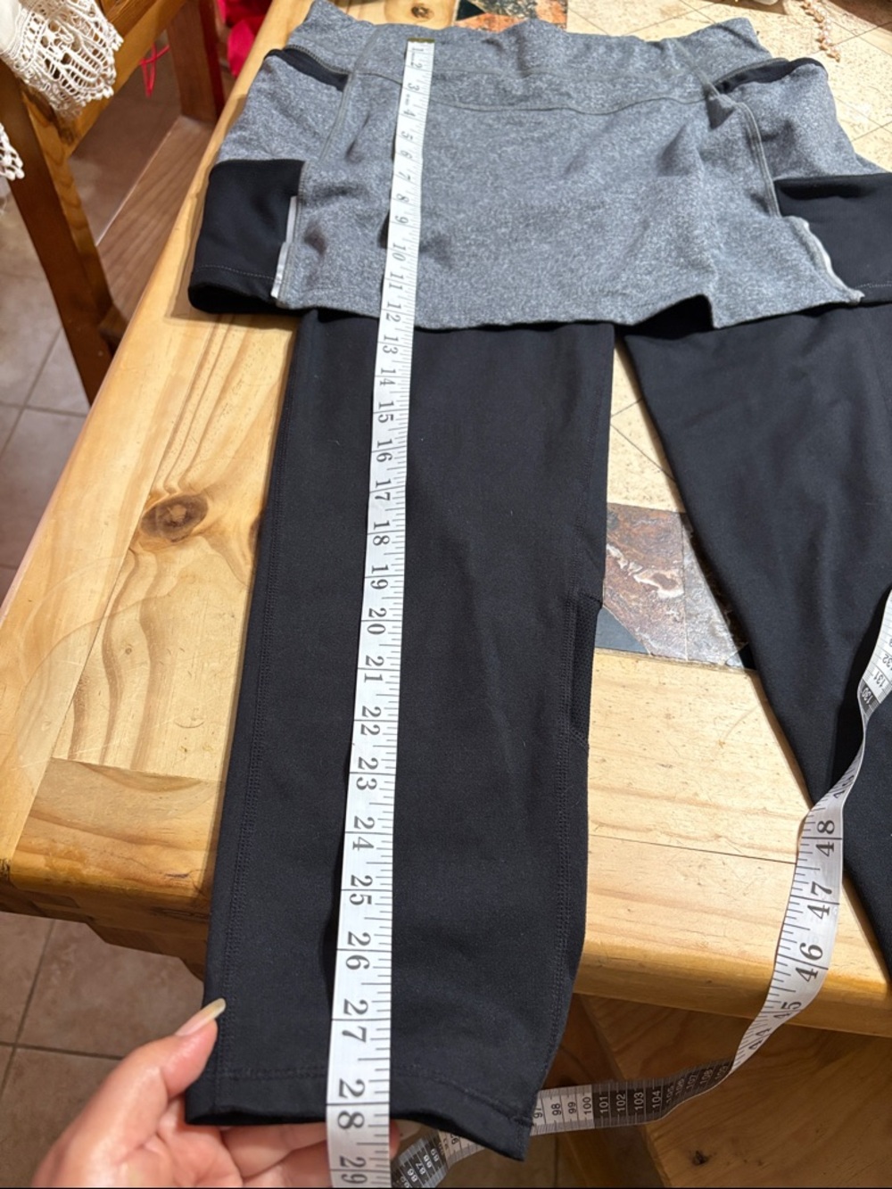Athleta Gray Skort with Black Legging Panels - Picture 8 of 8